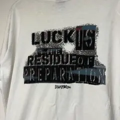 90s USA製 NO FEAR 両面 プリント 半袖 Tシャツ XL 白のサムネイル