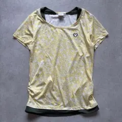 イグニオ ディズニー コラボ Tシャツ L 黄 カーキ 花柄 ミッキー吸汗速乾のサムネイル
