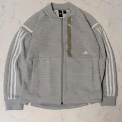 adidas アディダス ジップアップ ジャージ ジャケット グレー スウェット