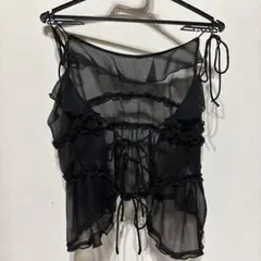 FREAK'S STORE シアー キャミソール ブラックのサムネイル