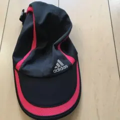 マラソン！ adidas メッシュ帽子 ブラック/ピンク 54-57cm