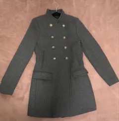 ZARA ダブルブレスト ウール コート グレー XS 定価15,990円