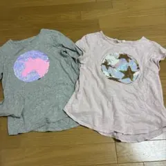 長袖　半袖　カットソー　スパンコール