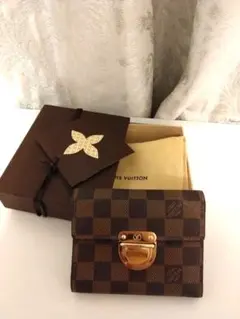 美品 ルイヴィトン ポルトフォイユ・コアラ 二つ折り財布 ダミエ ブラウン ✨希少・美品✨ルイ・ヴィトン 財布 二つ折り財布 ダミエ