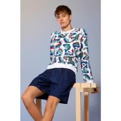 【再度お値下げ】KENZO フィッシュ柄 スウェット トレーナーのサムネイル