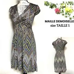 MAILLE DEMOISELLE カシュクール デザイン ストレッチワンピースのサムネイル