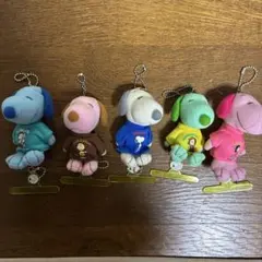 スヌーピー キーホルダー 5体セット　ハンガー付き　未使用
