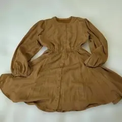 Darich ブラウン 長袖 ワンピース 　羽織り　フリーサイズ