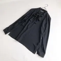 theory luxe★セオリーリュクス★ストライプ★ボウタイブラウス★40