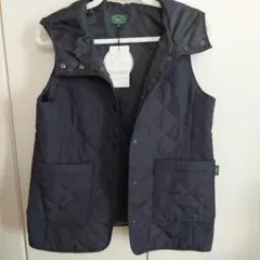 新品⬜デコイ　撥水キルティングベスト　フード付き　M