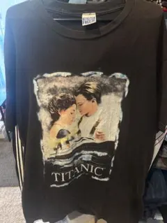 映画T】タイタニック キービュジュアル Tシャツ 両面プリント XL 黒