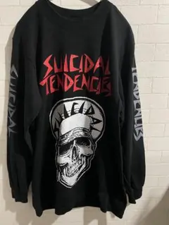 SUICIDAL TENDENCIES 長袖Tシャツ 前後プリント 黒 Sサイズ