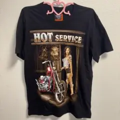 HOT SERVICE グラフィック Tシャツ Medium ブラック