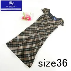✨美品✨ バーバリーブルーレーベル ノバチェック ワンピース 36サイズ