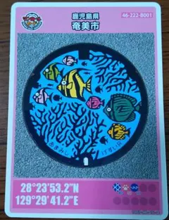モダンビンテージ鹿児島県奄美市マンホールカード(新品未使用)最終値引きしました マンホールカードを配布します／鹿児島県奄美市