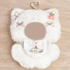 ちびぐるみ にじぱぺっと ぬい服 10cm 白 ねこ ベージュ スタイ 着ぐるみ