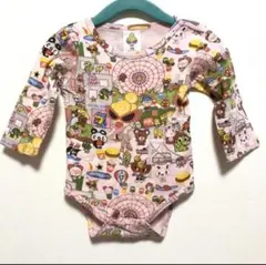 ヒステリックミニ ロンパース ヒスミニ 遊園地 ピンク　総柄