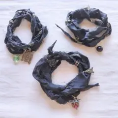 ダメージリボンブレスレット3点セット アクセサリ 天然石 パワーストーン