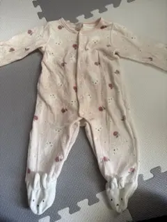 petit main 花柄ロンパース 80サイズ