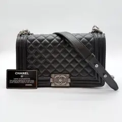 極美品✨シャネル ショルダーバッグ ボーイ キャビアスキン ブラック シルバーのサムネイル