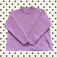 【美品】UNIQLO ウォッシャブルソフトニットクルーセーター ピンク M