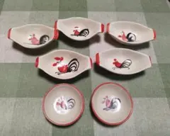 タイ　鶏　食器セット　小皿　ランパーン　ラムパーン　陶器　チェンマイ