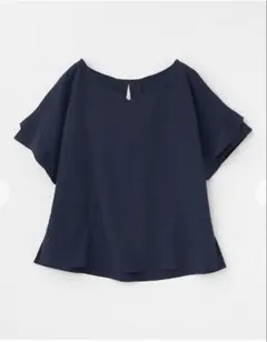 新品ストラStola.袖フリルブラウスネイビーのサムネイル