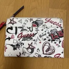 お値下げ！Guess グラフィックプリント クラッチバッグ、ポーチ