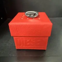 DIESEL シルバーリング サイズ8 赤ボックス付き