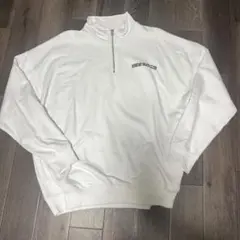 ハーフジップ スウェットホワイト