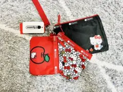 レスポートサック　サンリオ　キティ　　 3連ポーチ