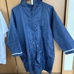 ネイビー フード付きカッパ　 130サイズ