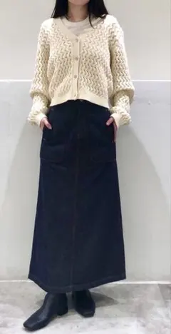 【セオリー】コットン　ケーブルカーディガン　S❗️