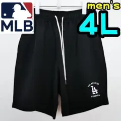 【新品】ドジャース　ハーフパンツ　4L　メンズ　MLB公式　LA　黒　半ズボン