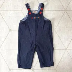 【美品】miki house デニムサロペット 70-80cm