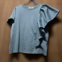 AZUL BY MOUSSY フリルスリーブ カットソー ブルー Sのサムネイル
