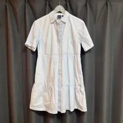 GAP ストライプ柄 半袖シャツワンピース XXS