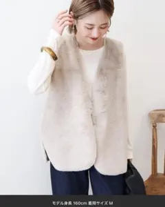 新品タグ付きAMERICAN HOLICファーベスト　アイボリーM 完売品