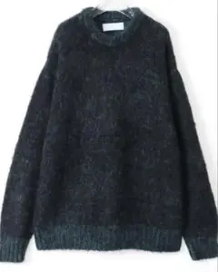 【希少】NEONSIGN モヘアニットプルオーバー ブラック×ブルー