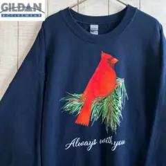 ギルダン　古着　長袖　スウェット 裏起毛　プリント　アメカジ ゆるだぼ