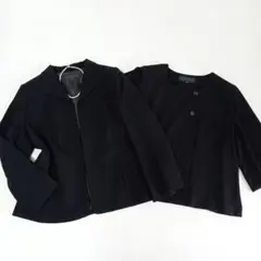 美品 21号 東京ソワールSOIRBENIR ブラックフォーマル2点セット