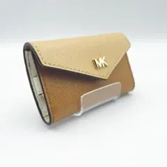 【MK（マイケルコース）】美品 レザー 6連キーケース グレー クロスグレイン