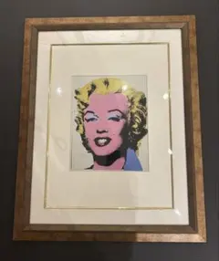 油絵 アンディ・ウォーホル モンロー 人物画 F6 額付き 手描き 肉筆