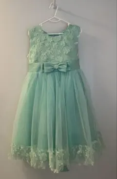 ミントグリーンのキッズドレス120cm