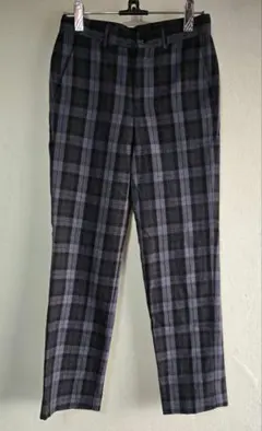 COMME CA ISM 子ども服　150㎝チェック柄スラックス グレー系