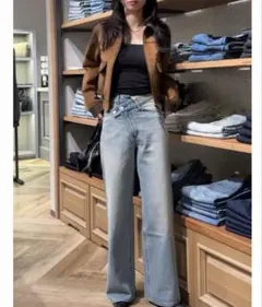 CROSS WAIST WIDE ストレート　0