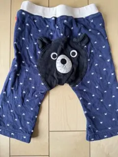 クマ顔 星柄 フリースパンツ
