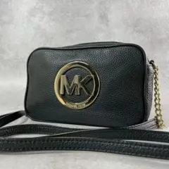 美品 マイケルコース チェーン でかロゴ カメラバッグ ショルダーバッグ レザー