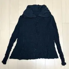 イッセイミヤケ ISSEY MIYAKE me 箔プリント 立体プリーツトップス