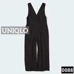 0088 UNIQLO Vネックサロペット ブラック